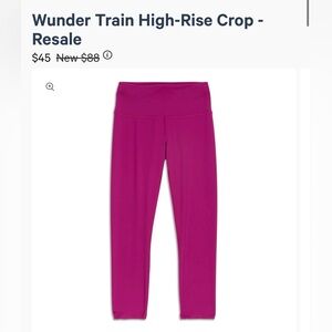 Lululemon Wunder Train High-Rise cropped leggings